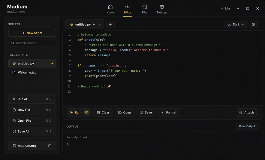 Madium Executor Interface